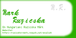 mark ruzicska business card