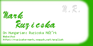 mark ruzicska business card